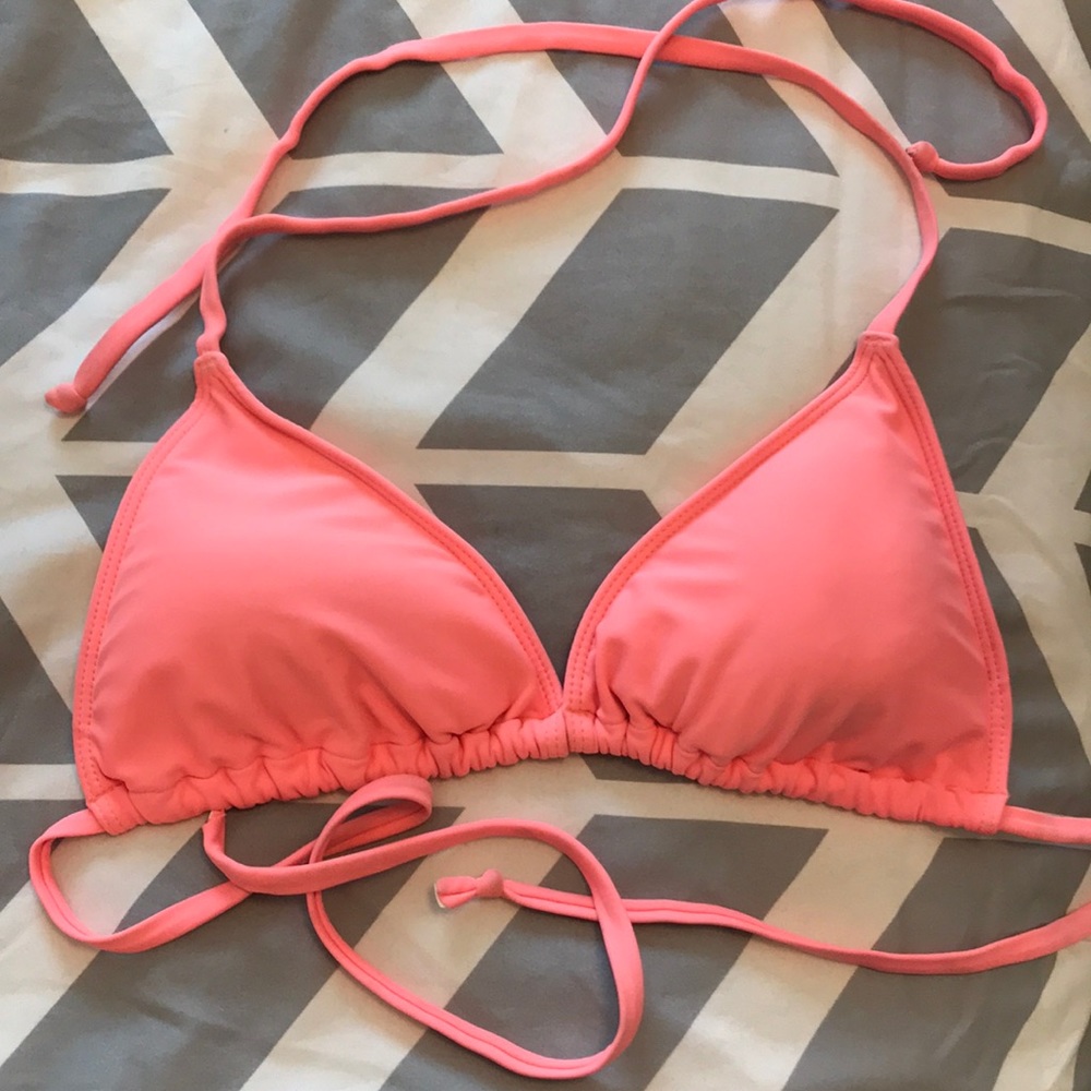 Peach bikini top